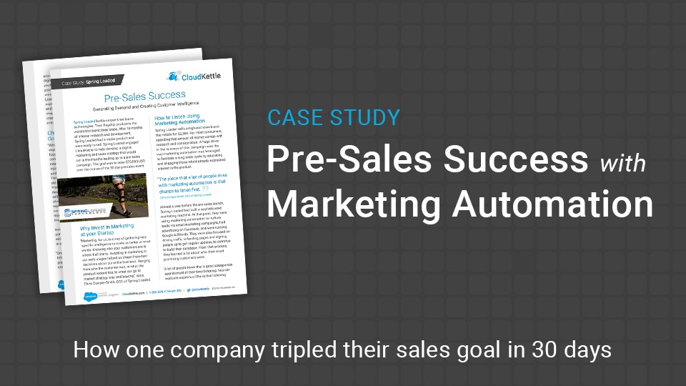 Spring Loaded uses Marketing Automation for Pre-Sales Success