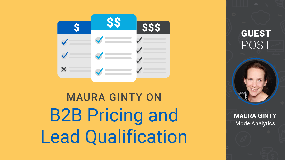 Maura Ginty on B2B Pricing and Lead Qualification