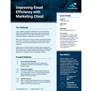 Improving Email Efficiency with Salesforce Marketing Cloud - CloudKettle