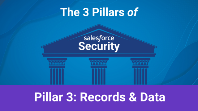 The 3 Pillars of Salesforce Security. Pillar 3: Records & Data