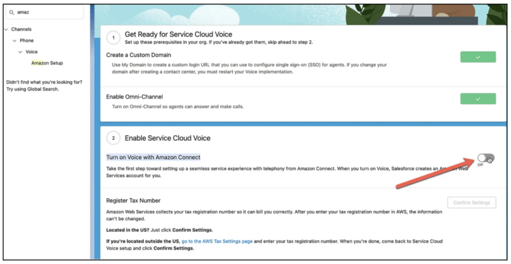 Service Cloud Voice configuration steps