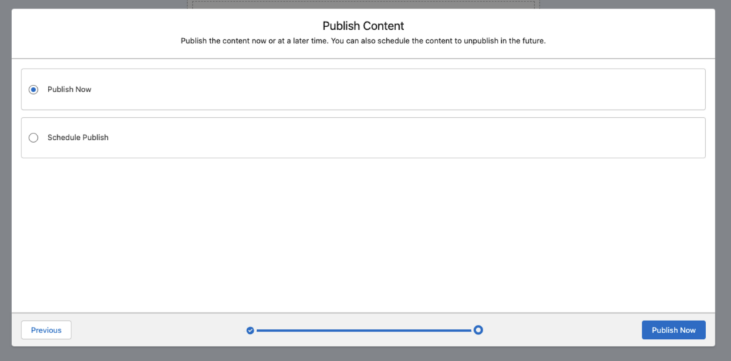 Publish Content in MCAE