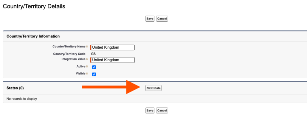 Configuring State and Territory Details in Salesforce